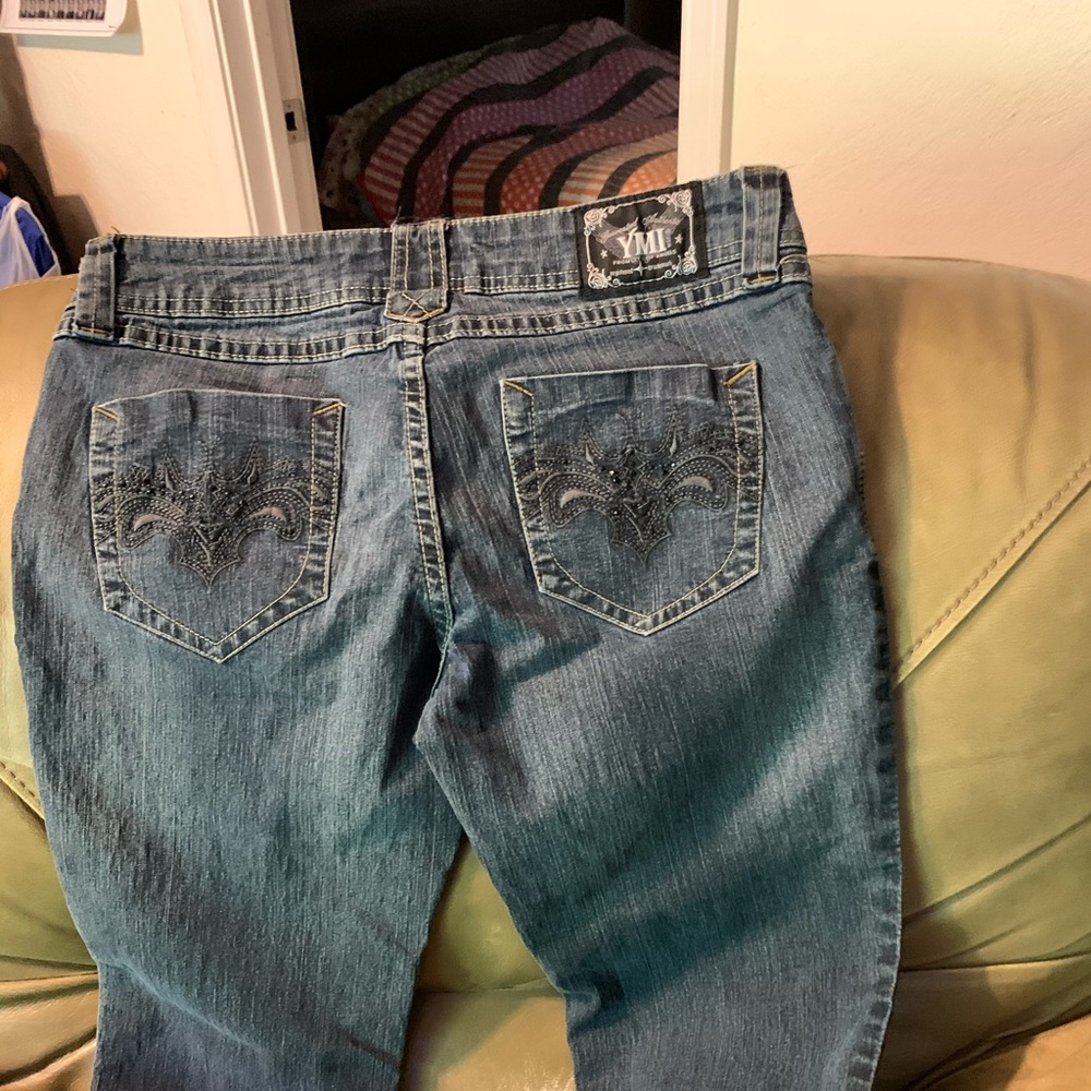 YMI bark blue boot jeans.